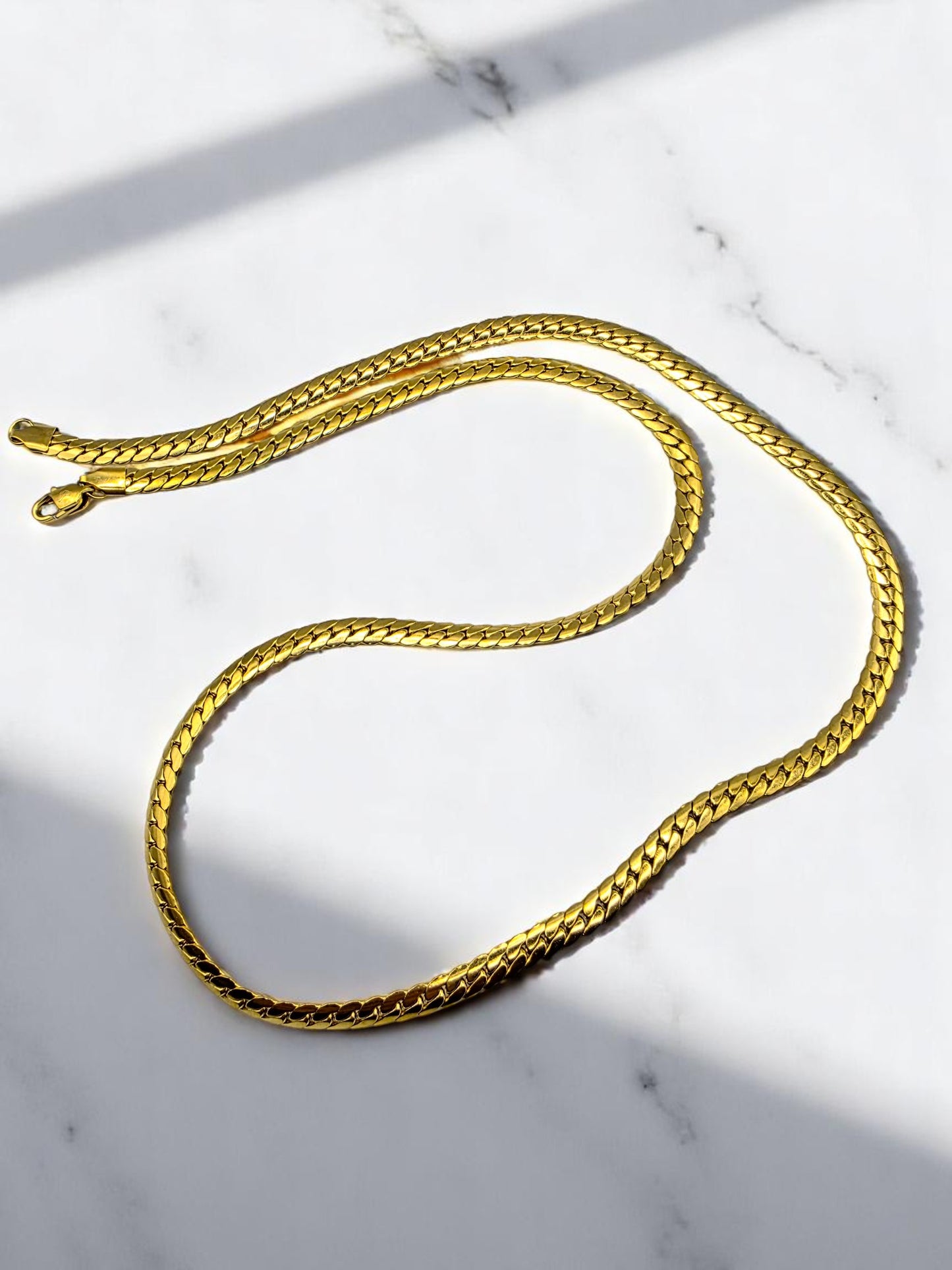 Cadena Serpiente 6mm | 65 cm | Oro Laminado 18K