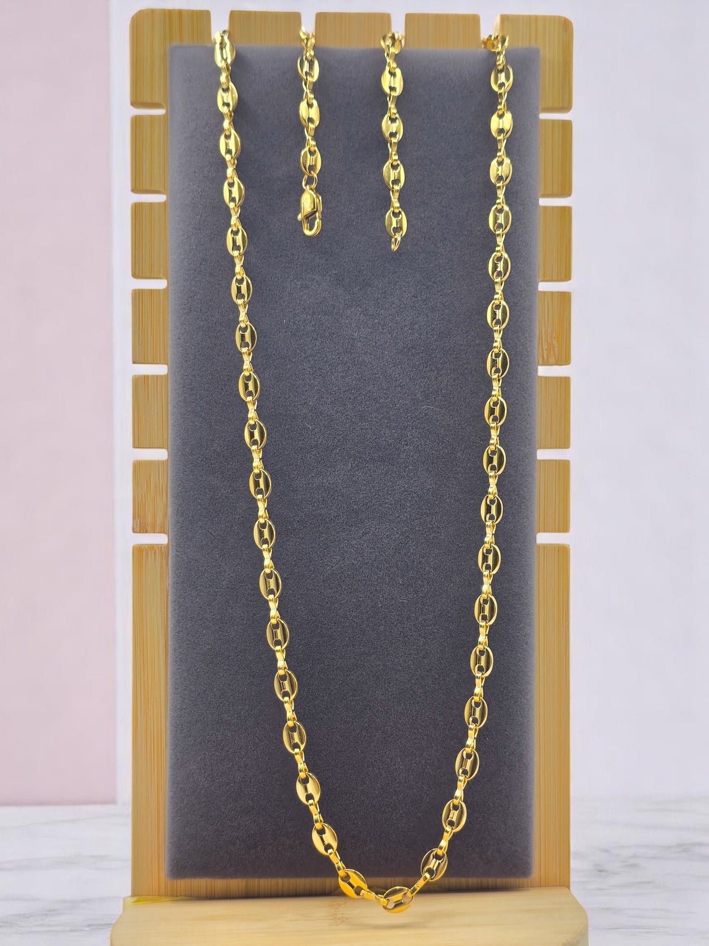 Cadena Gucci 5.5mm | 65 cm | Oro Laminado 18K | Grano de Café