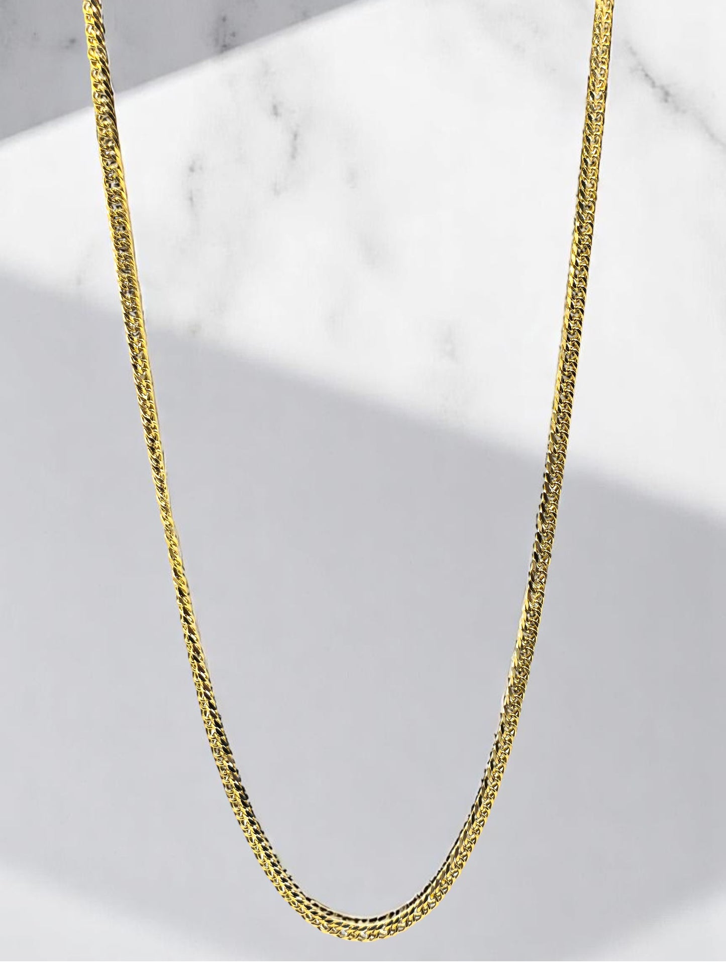 Cadena Barbada 4mm | 65 cm | Oro Laminado 18K