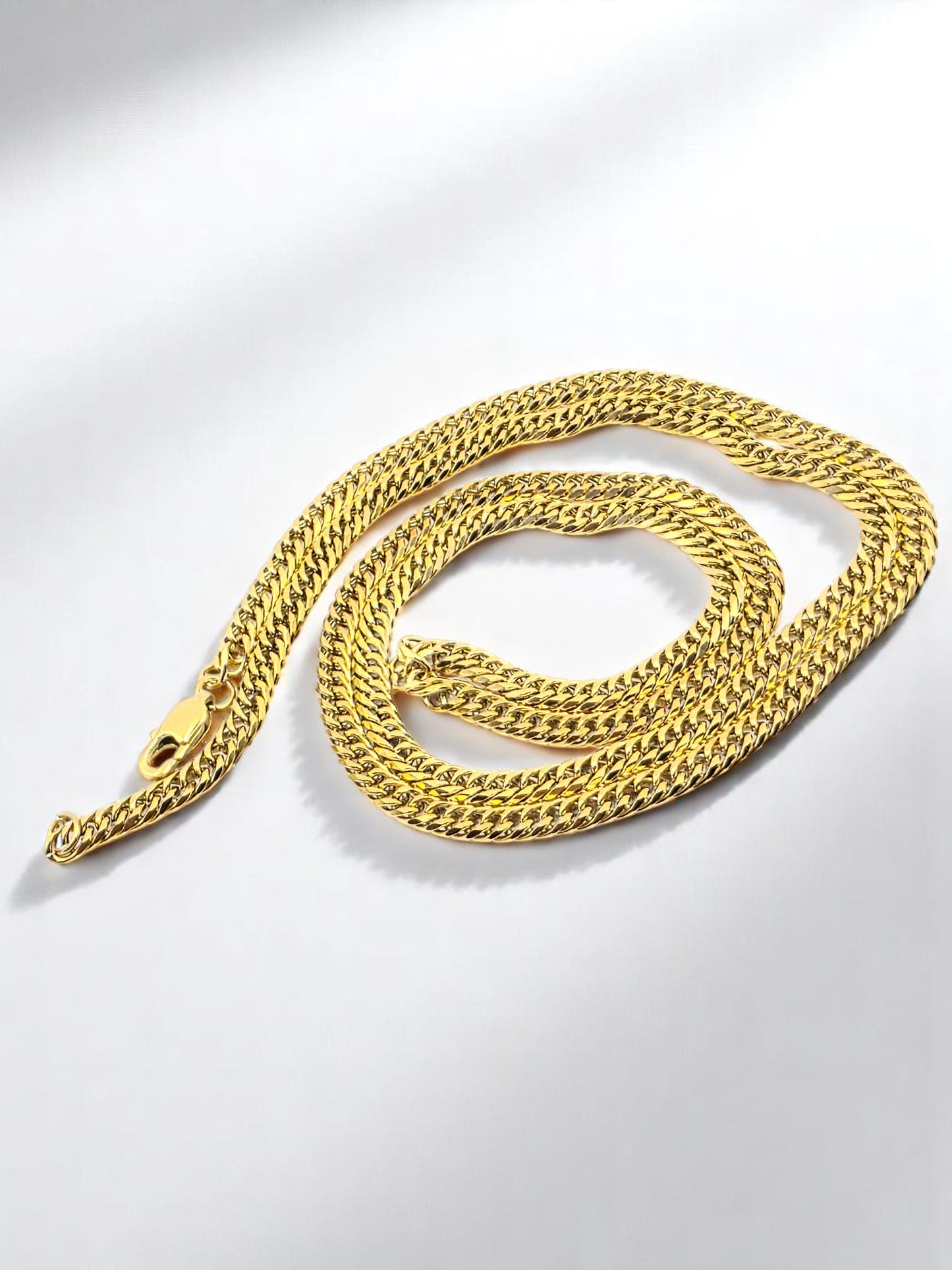 Cadena Barbada 4mm | 65 cm | Oro Laminado 18K