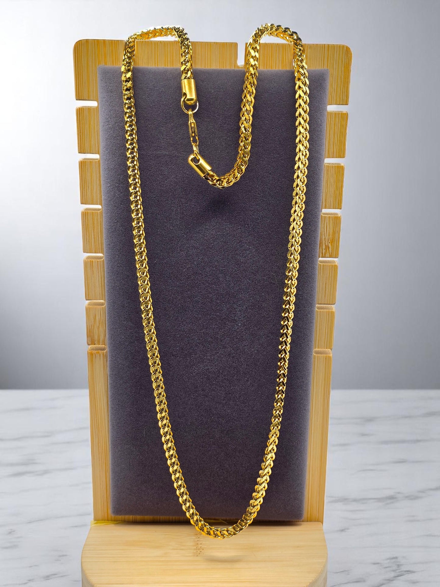 Cadena Franco 4mm | 65 cm | Oro Laminado 18K