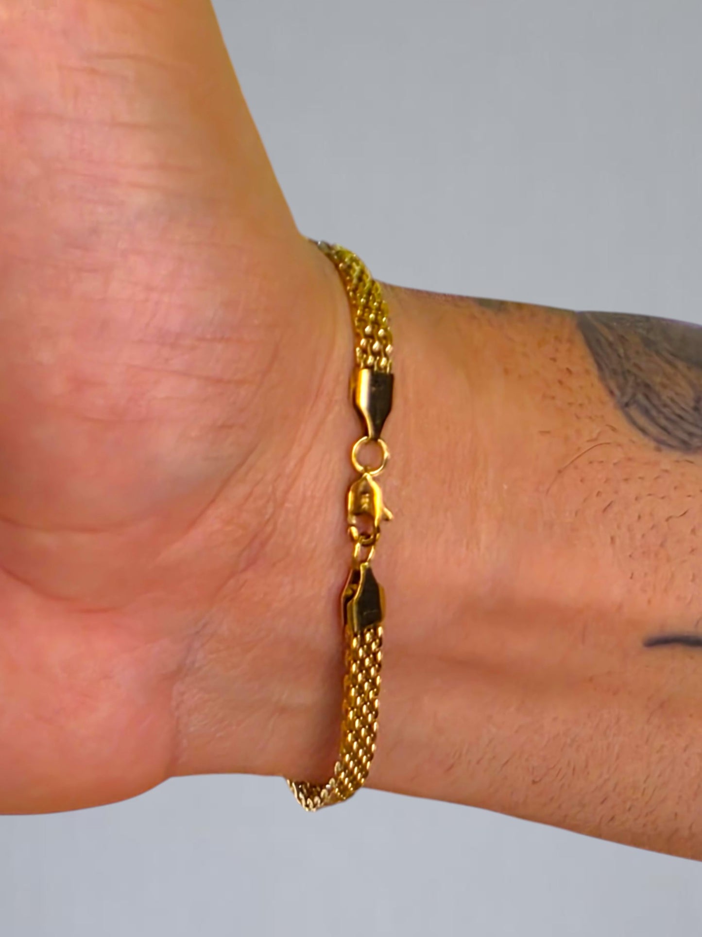 Pulsera Chinesca 4mm | 20 cm | Oro Laminado 18K