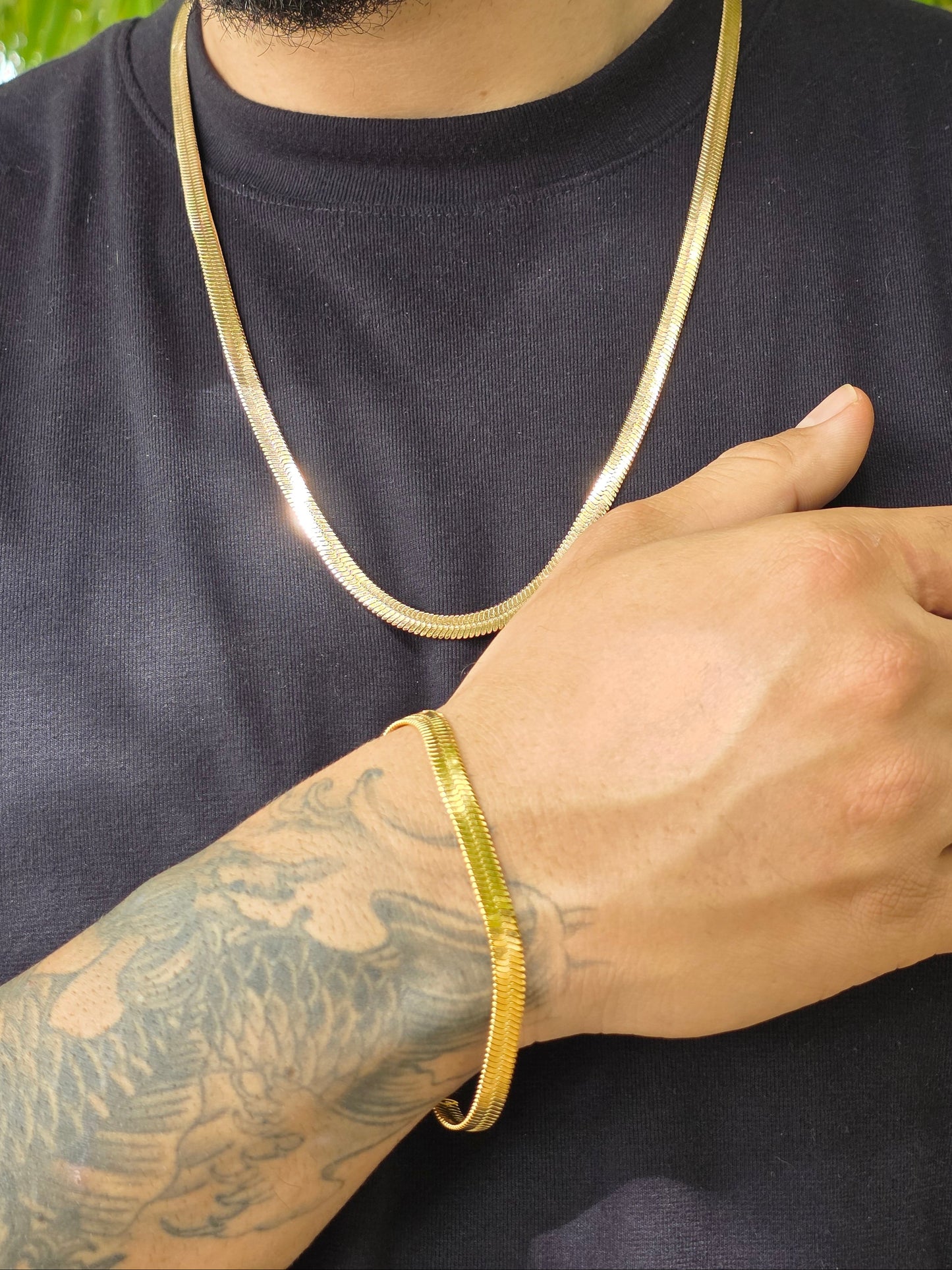 Pulsera Egipcia 6mm | 20 cm | Oro Laminado 18K