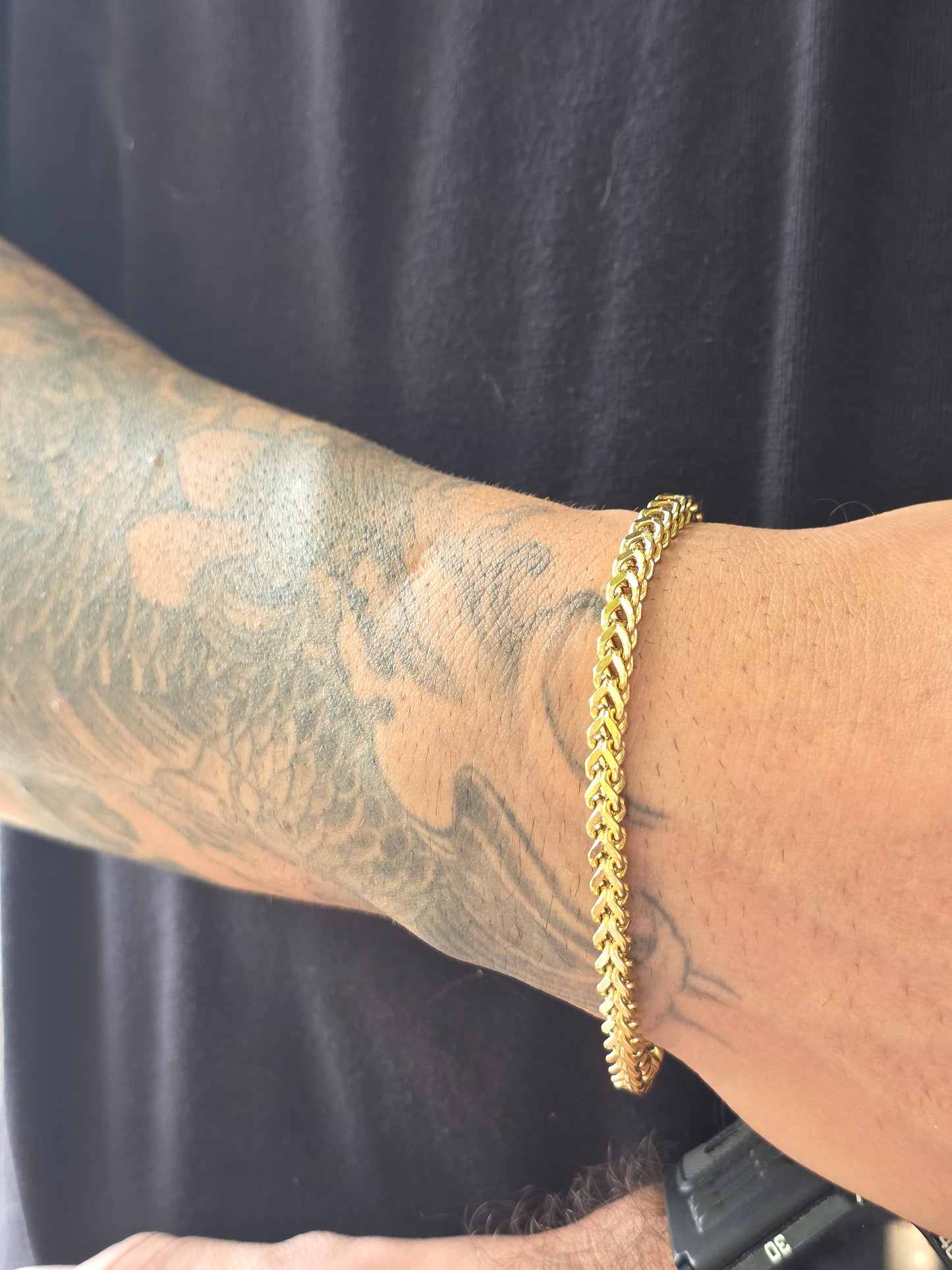 Pulsera Franco 4mm | 20 cm | Oro Laminado 18K