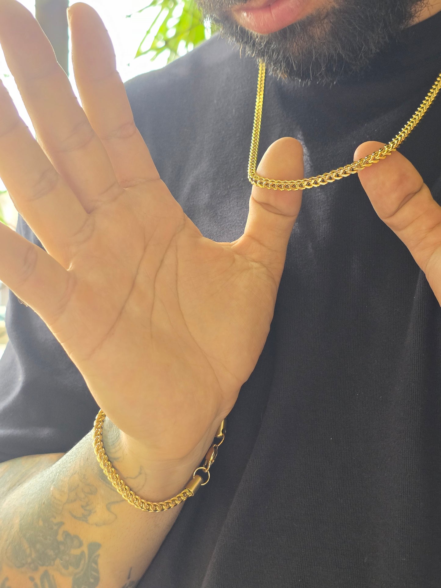 Cadena Franco 4mm | 65 cm | Oro Laminado 18K