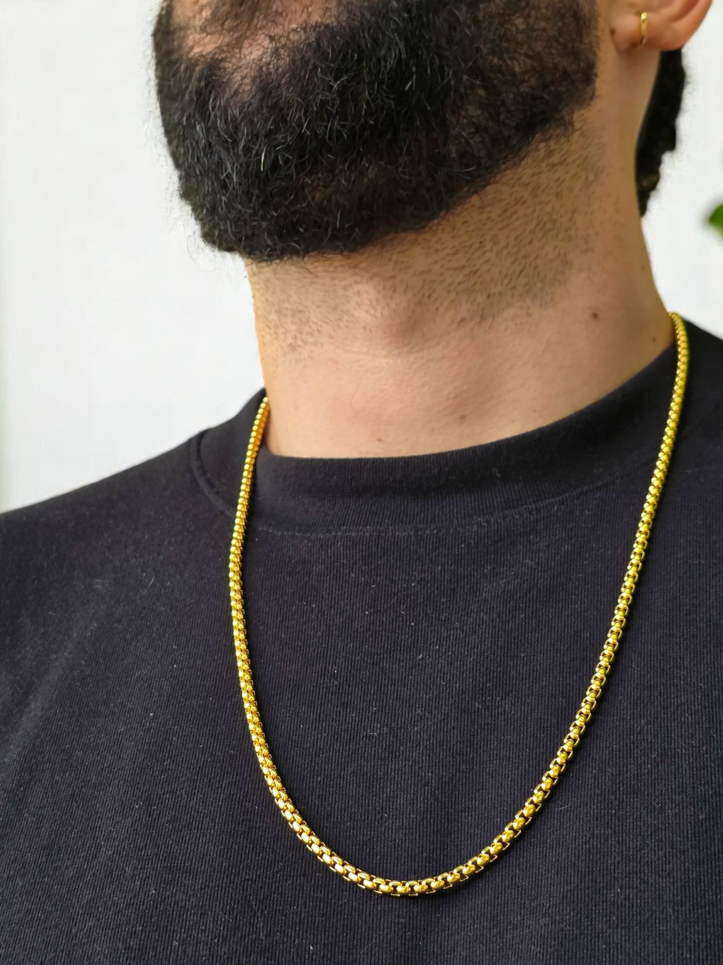 Cadena Valenciana 4mm | 65 cm | Oro Laminado 18K