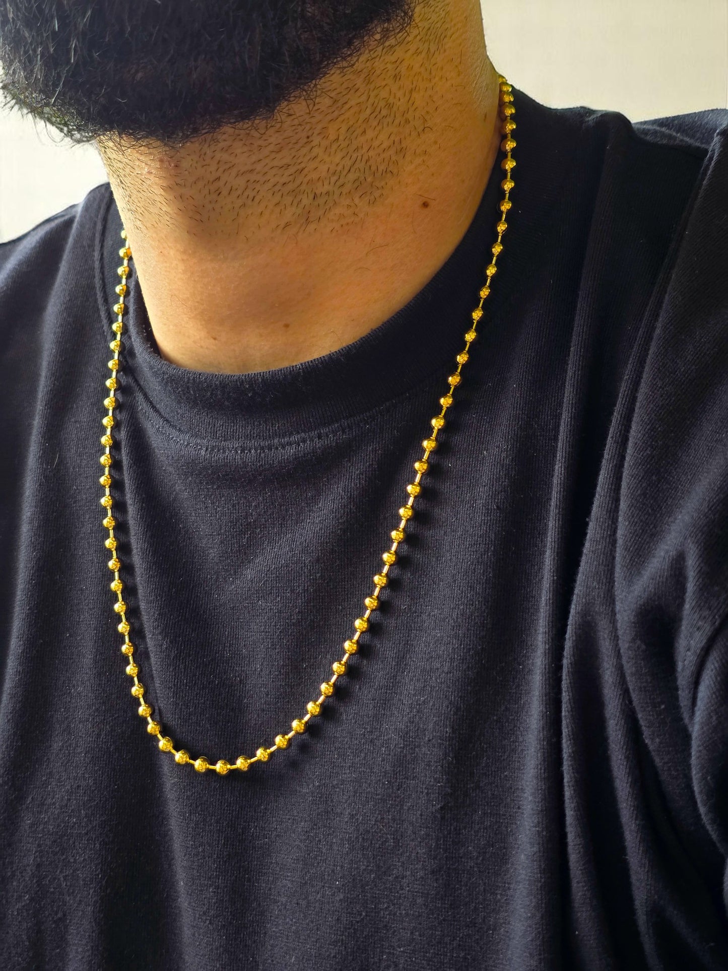 Cadena Militar 5mm | 65 cm | Oro Laminado 18K
