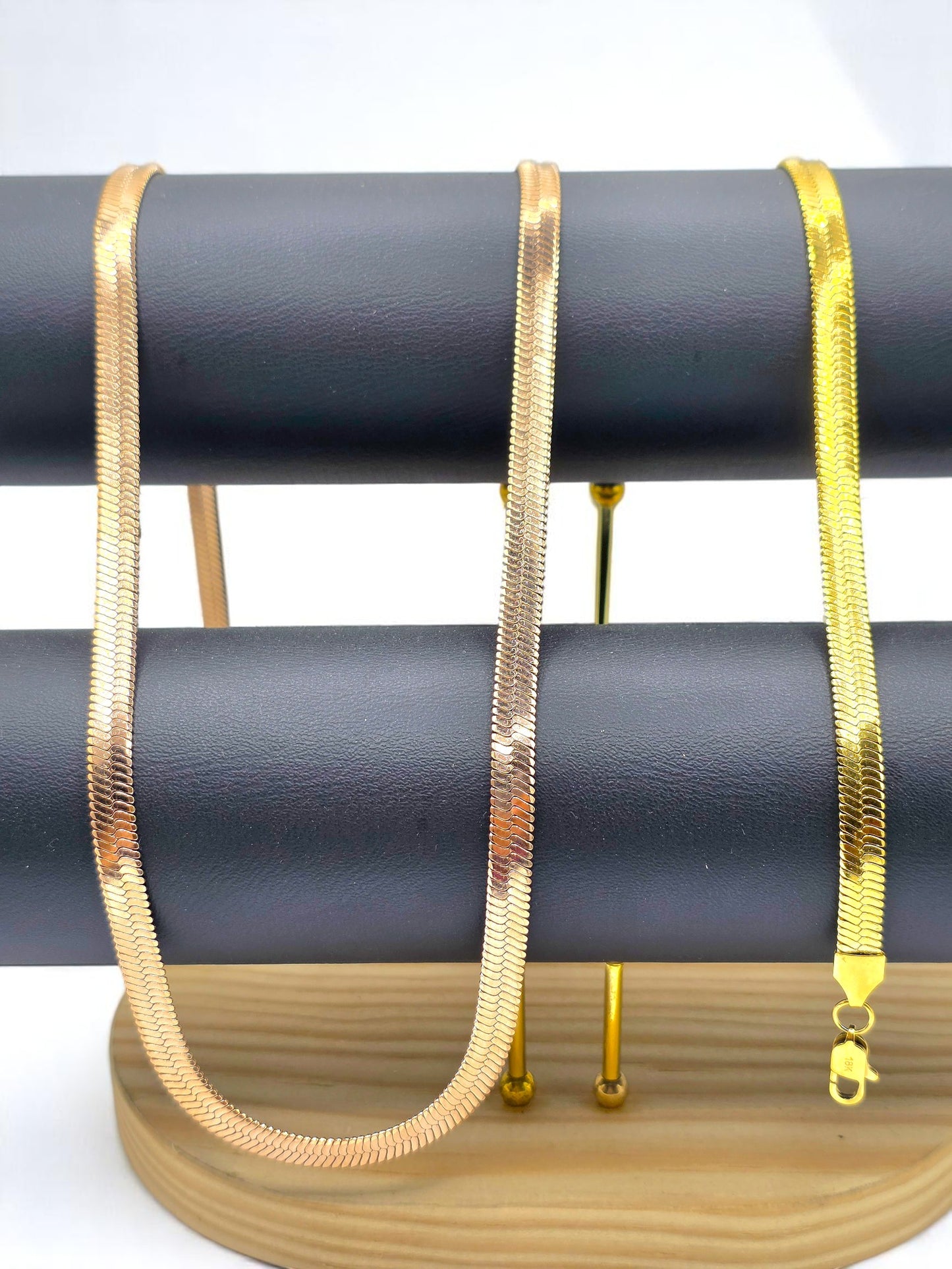 Combo Egipcia 6mm | Cadena 65 cm + Pulsera 20 cm | Oro Laminado 18K