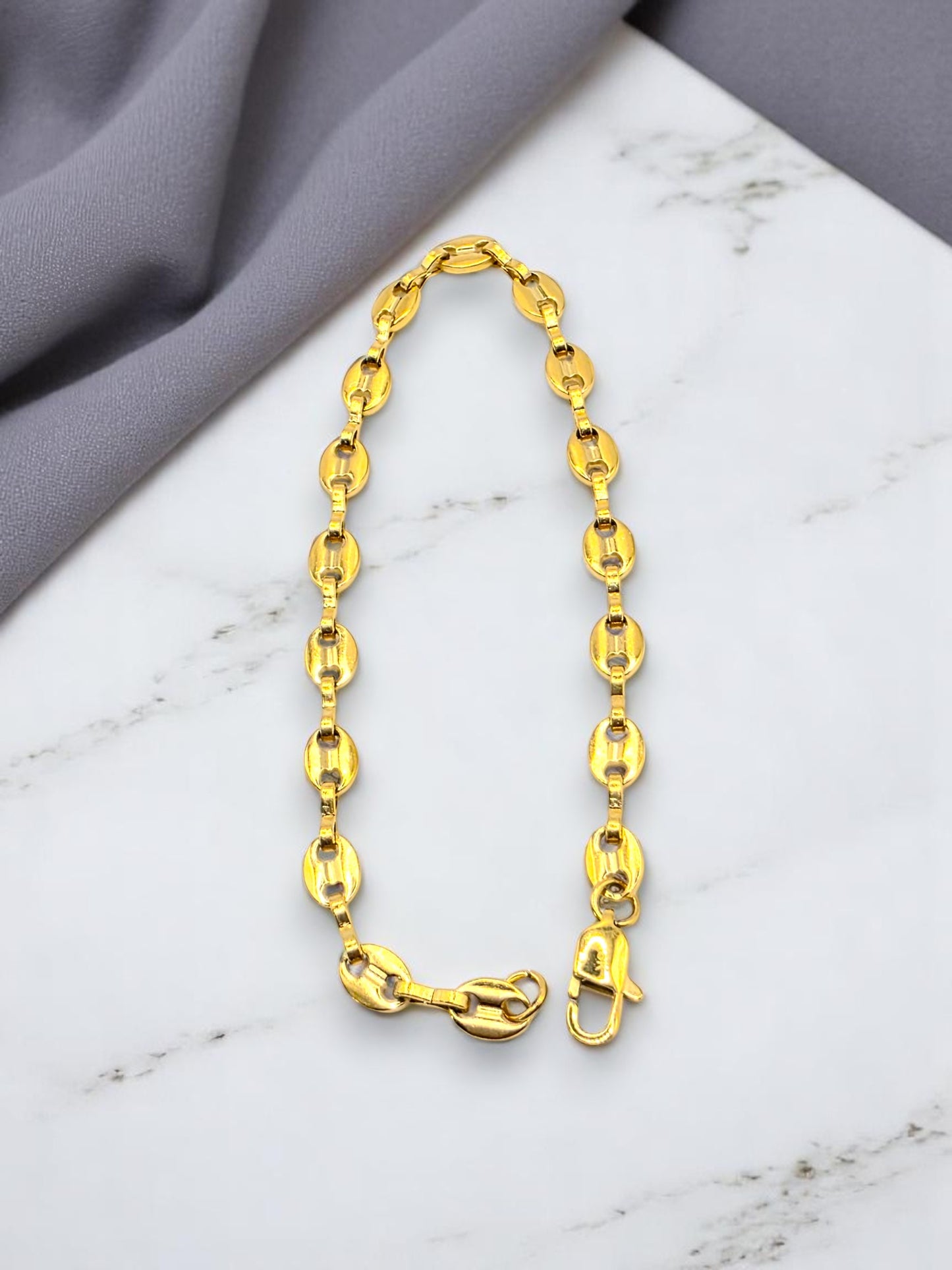 Pulsera Gucci 5.5mm | 20 cm | Oro Laminado 18K | Grano de Café