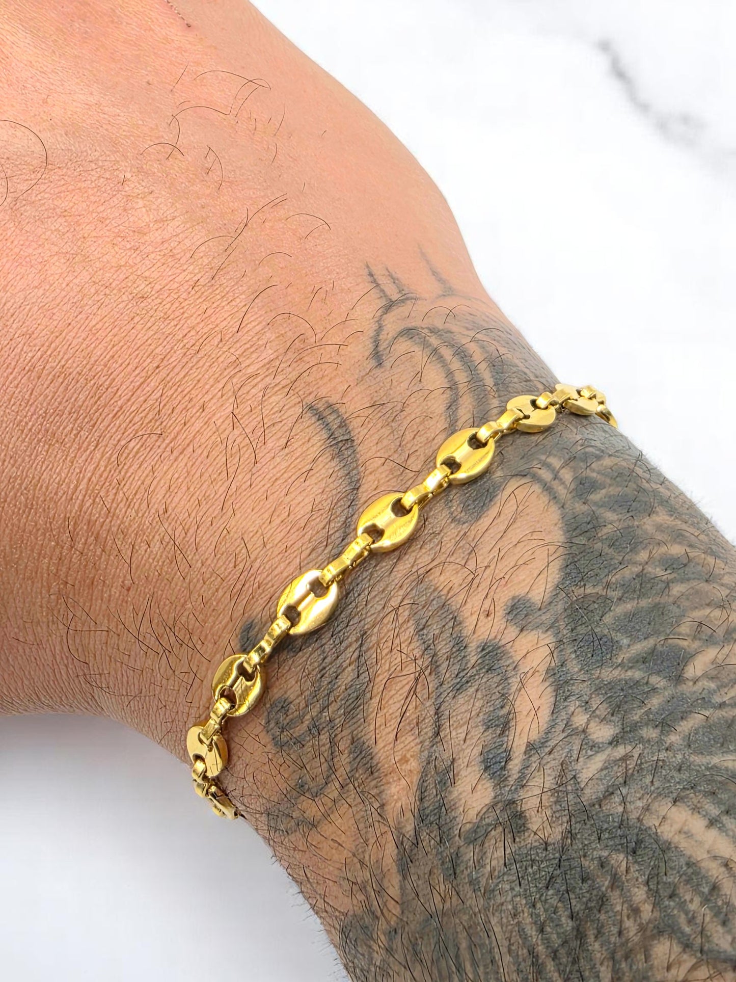 Pulsera Gucci 5.5mm | 20 cm | Oro Laminado 18K | Grano de Café