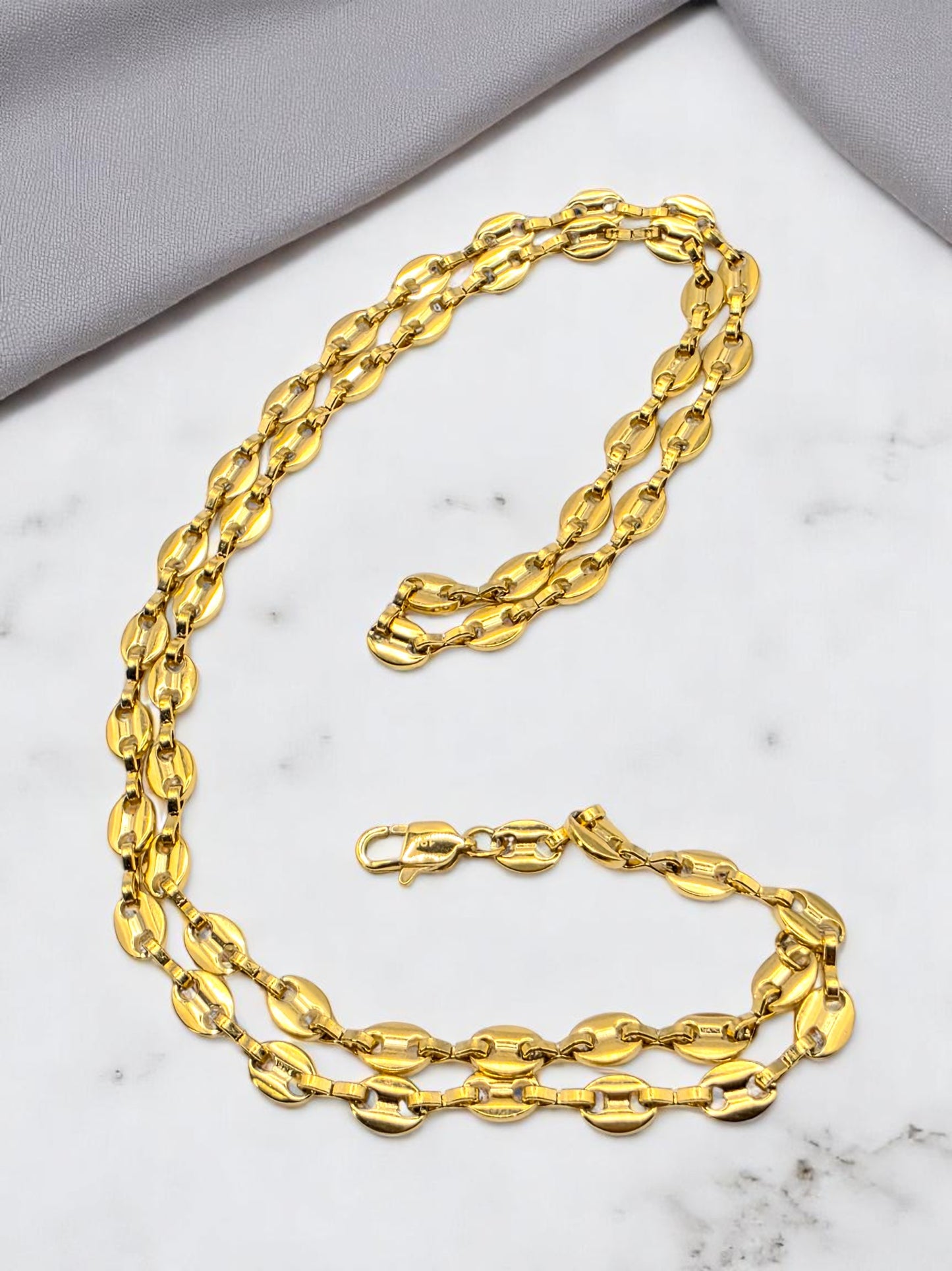 Cadena Gucci 5.5mm | 65 cm | Oro Laminado 18K | Grano de Café