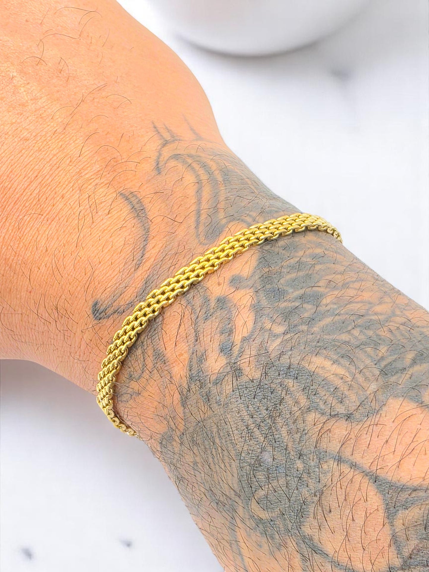 Pulsera Chinesca 4mm | 20 cm | Oro Laminado 18K