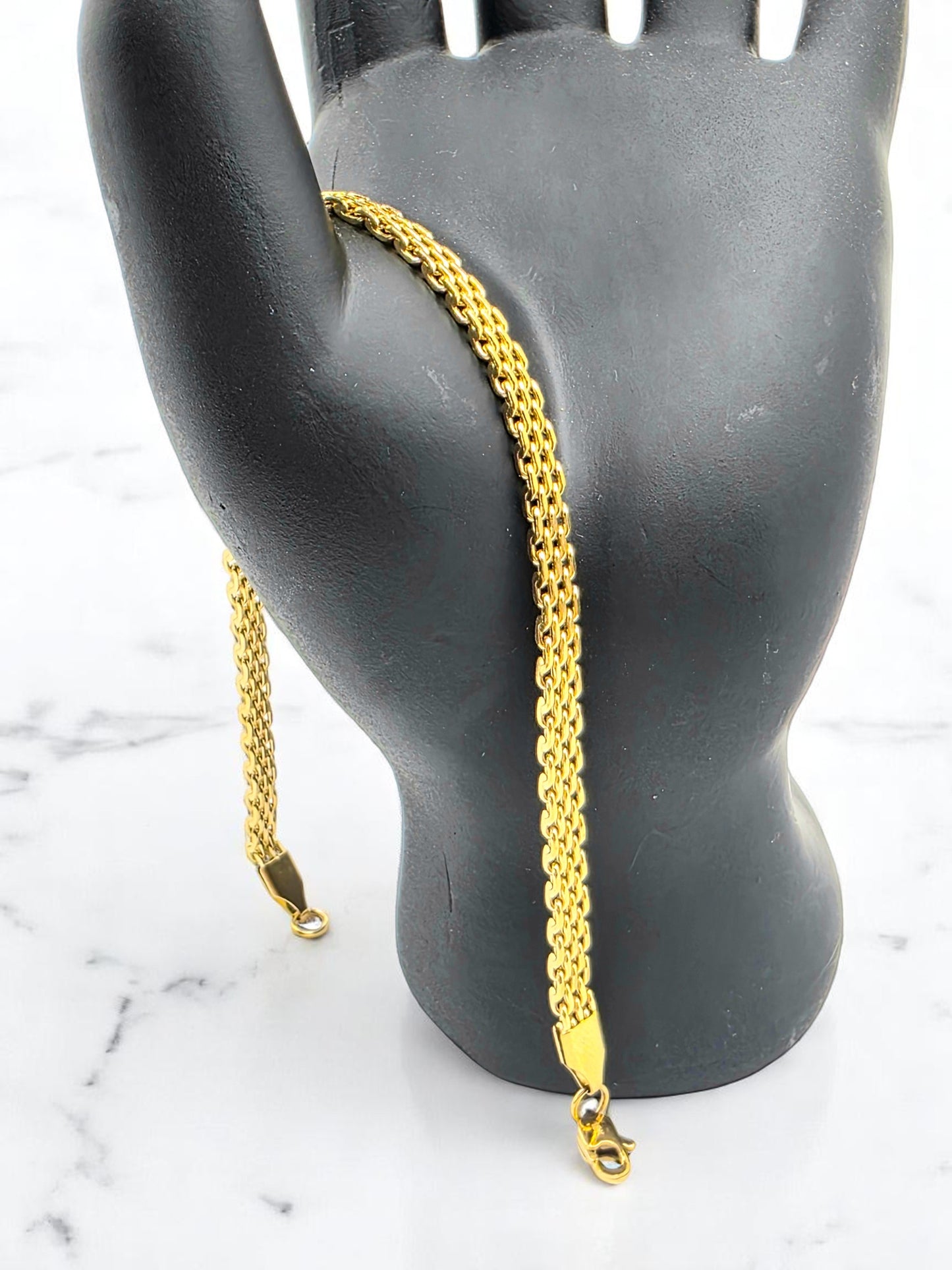 Pulsera Chinesca 4mm | 20 cm | Oro Laminado 18K
