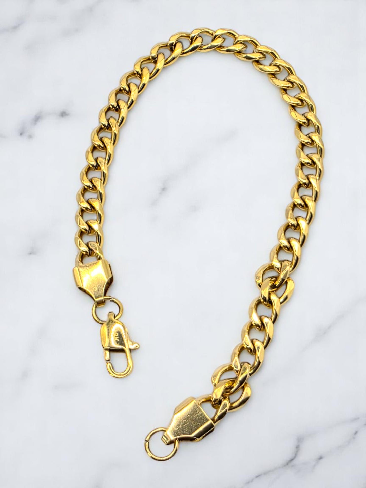 Pulsera Cubana 6mm | 20 cm | Oro Laminado 18K