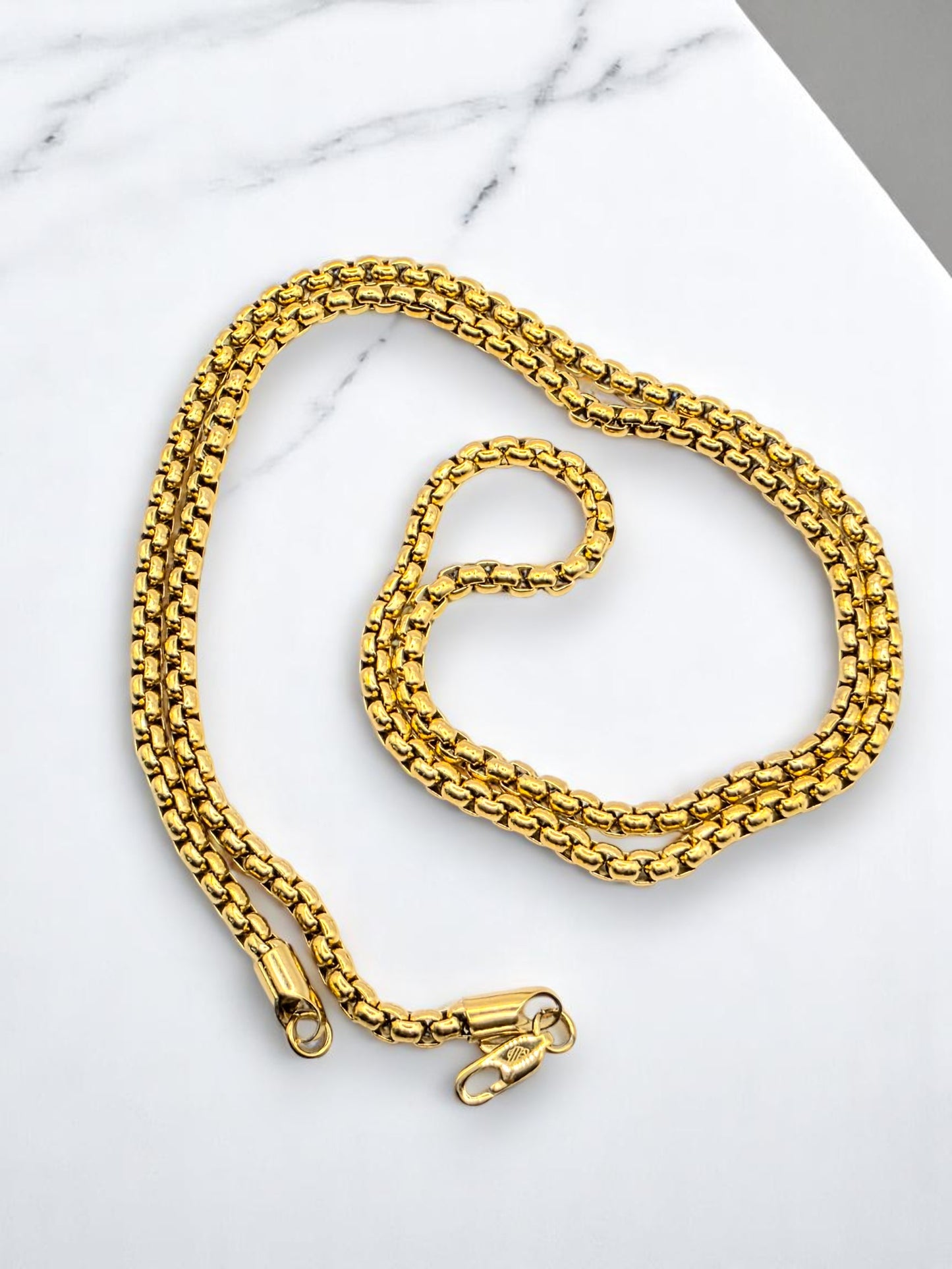 Cadena Valenciana 4mm | 65 cm | Oro Laminado 18K