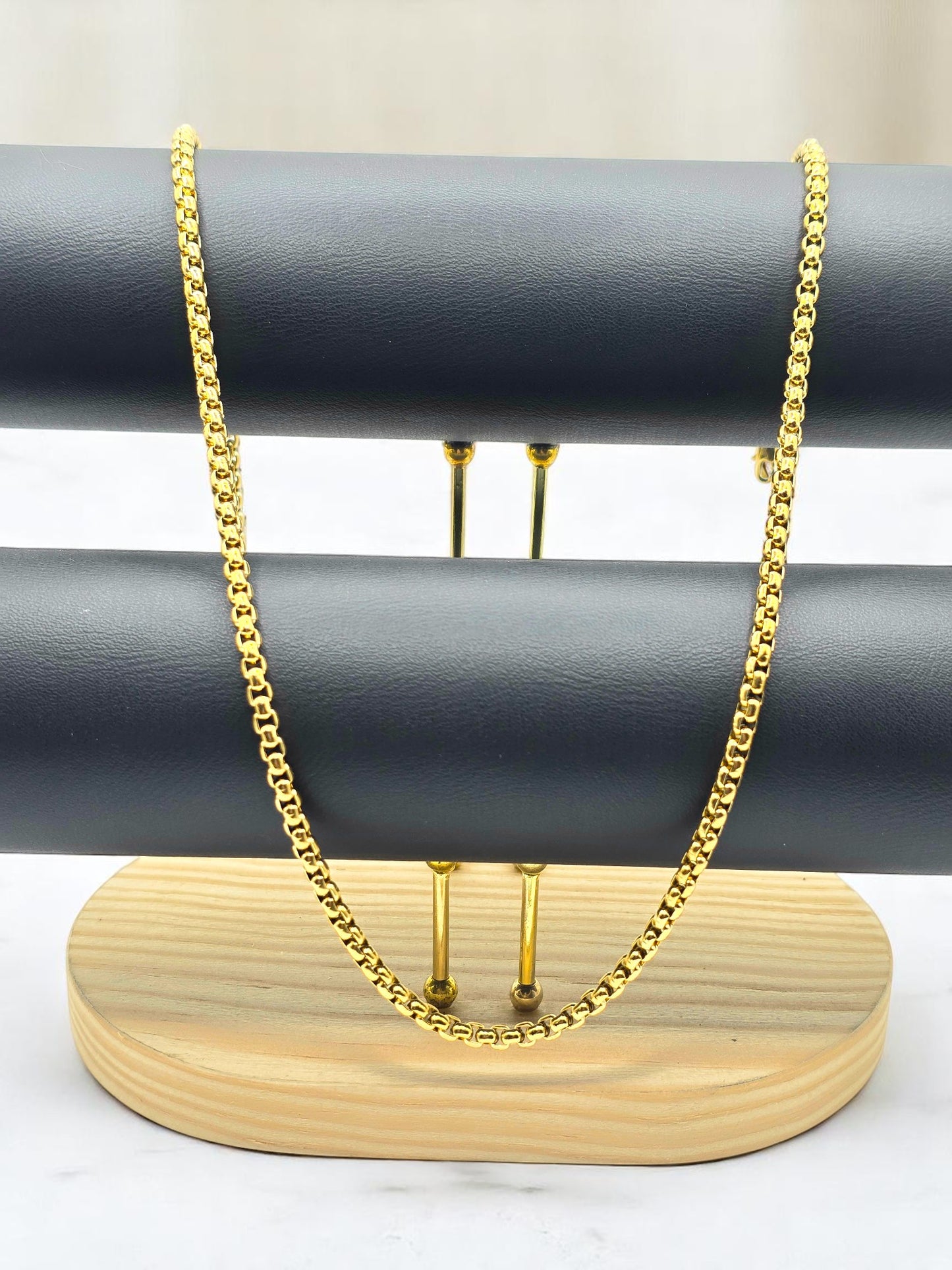 Cadena Valenciana 4mm | 65 cm | Oro Laminado 18K