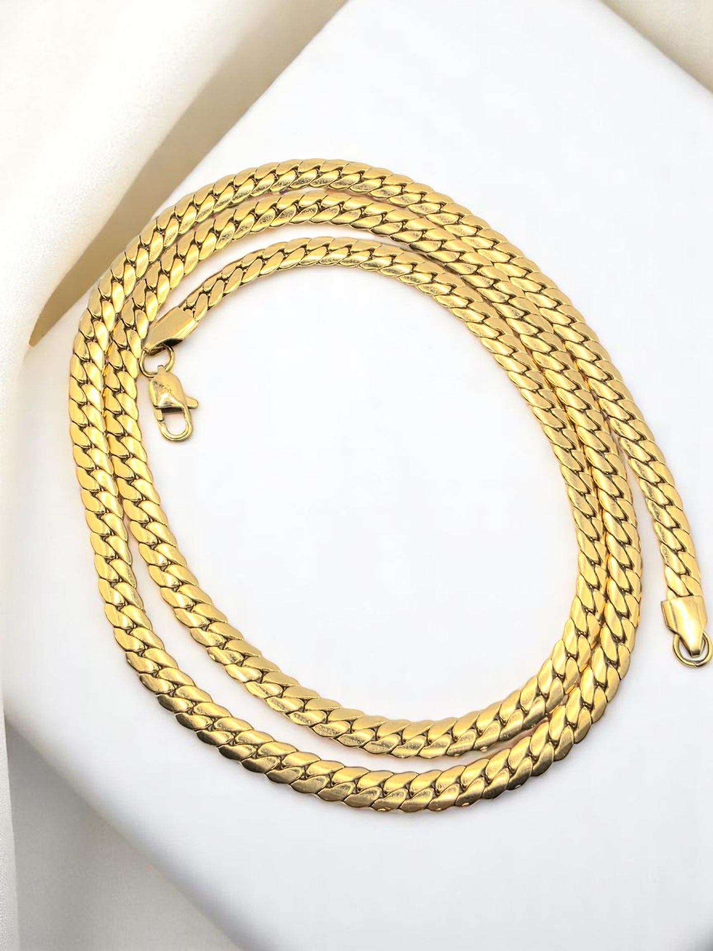 Cadena Serpiente 6mm | 65 cm | Oro Laminado 18K