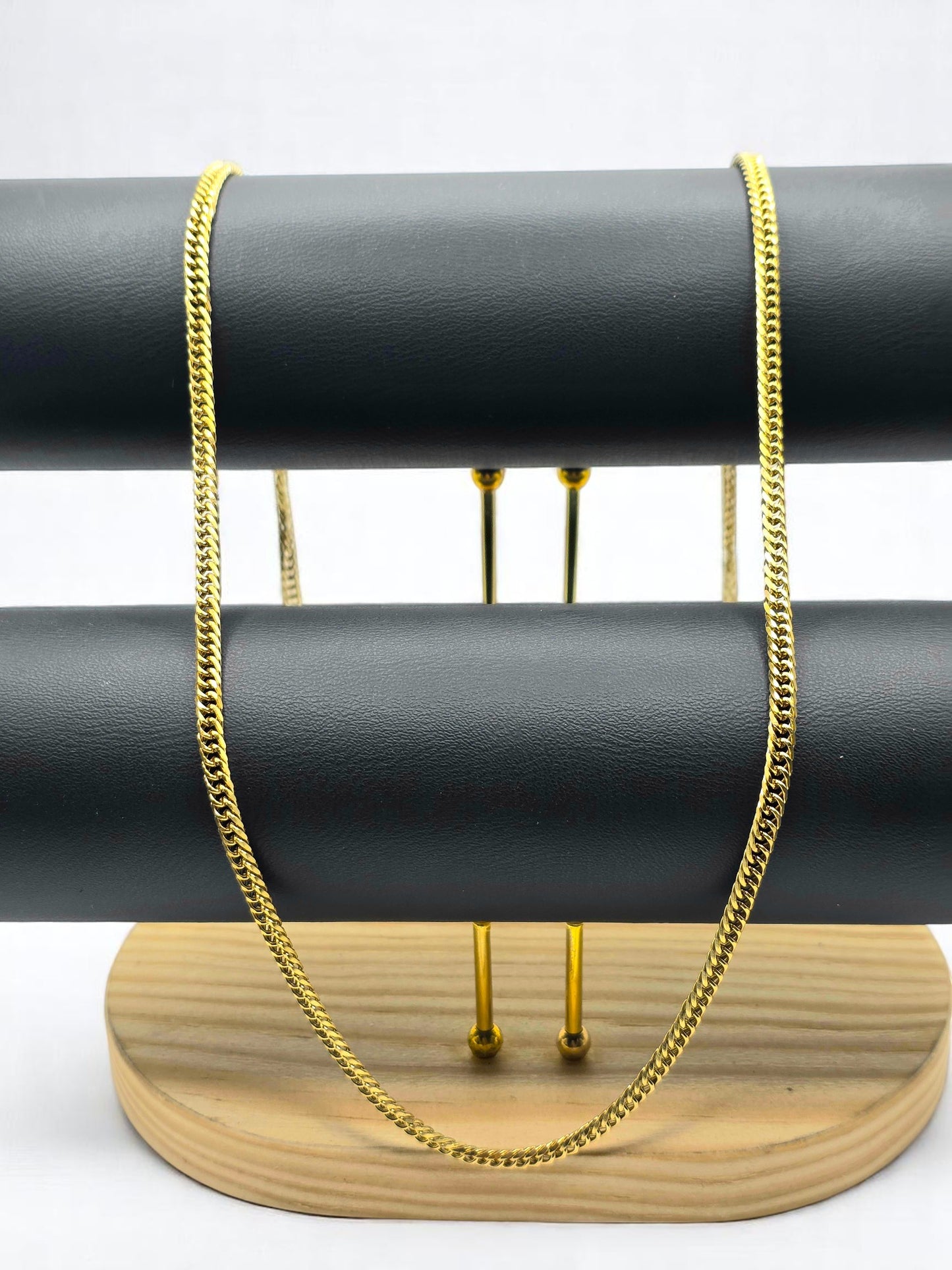 Cadena Barbada 4mm | 65 cm | Oro Laminado 18K