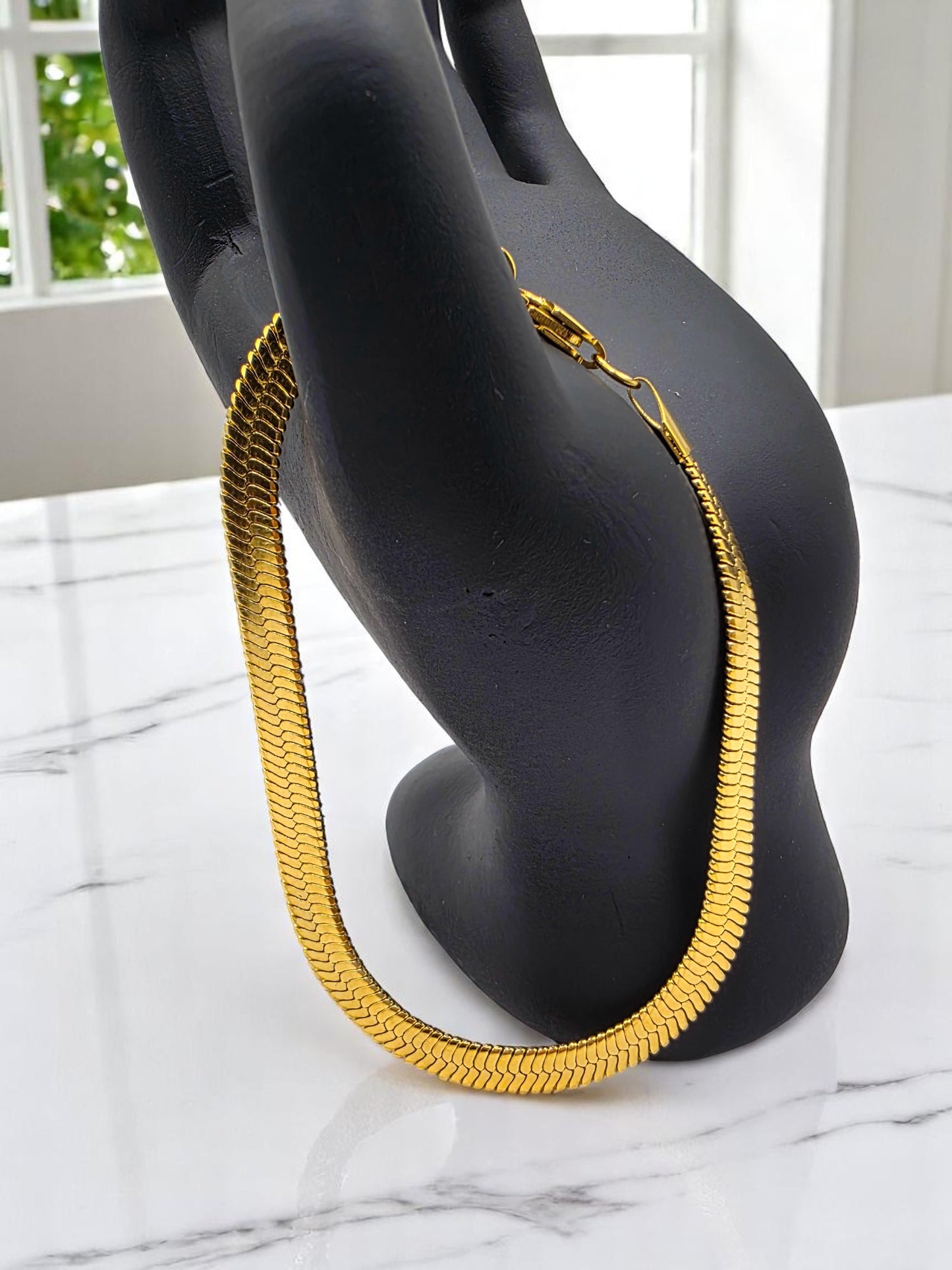 Pulsera Egipcia 6mm | 20 cm | Oro Laminado 18K