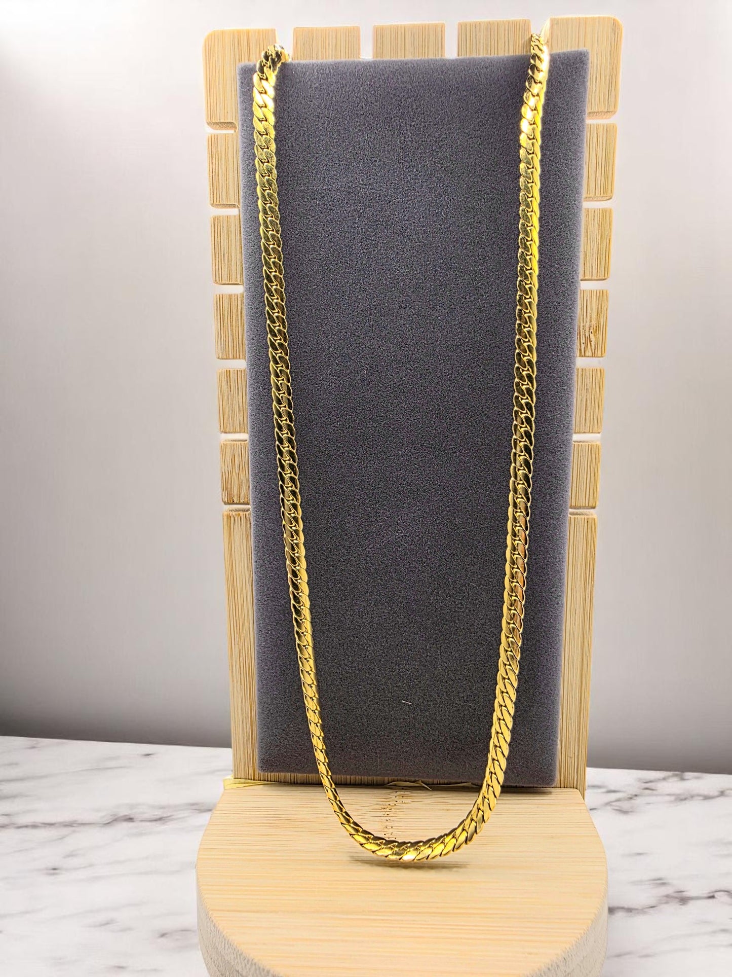 Cadena Serpiente 6mm | 65 cm | Oro Laminado 18K