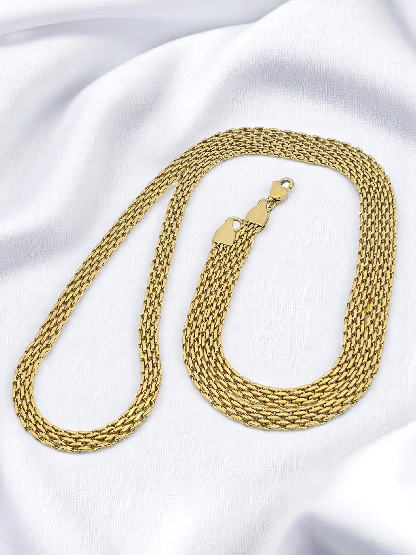 Cadena Chinesca 4mm | 60 cm | Oro Laminado 18K