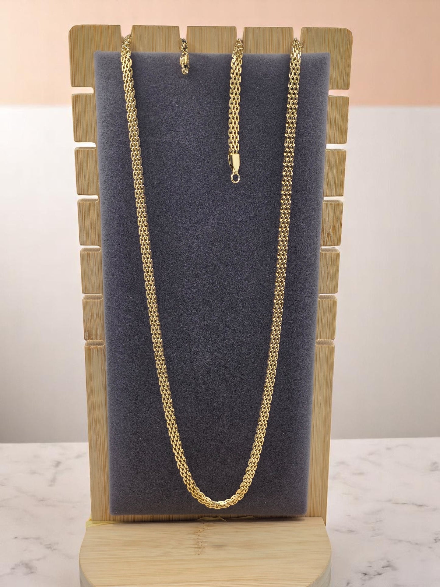 Cadena Chinesca 4mm | 60 cm | Oro Laminado 18K