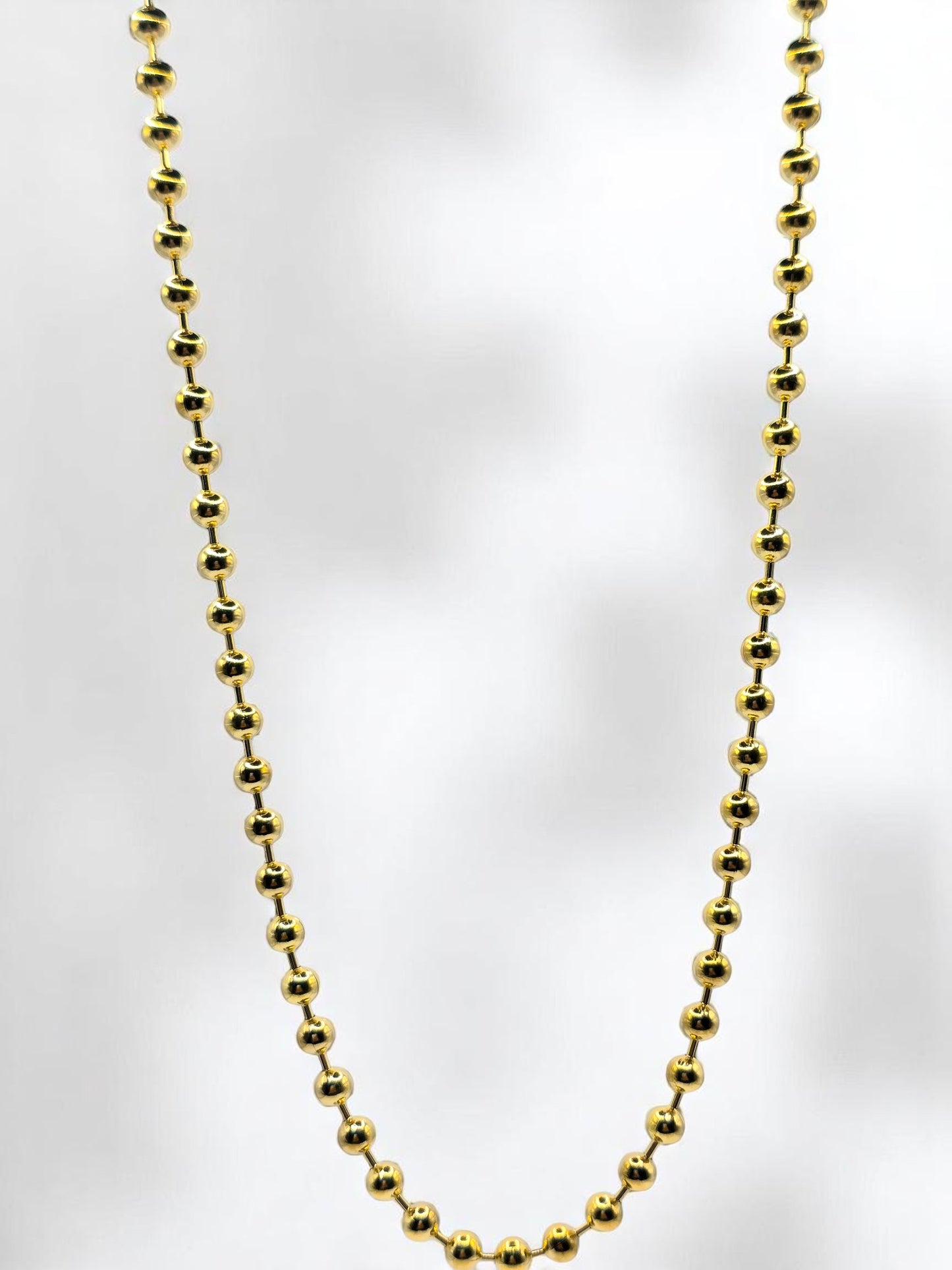 Cadena Militar 5mm | 65 cm | Oro Laminado 18K