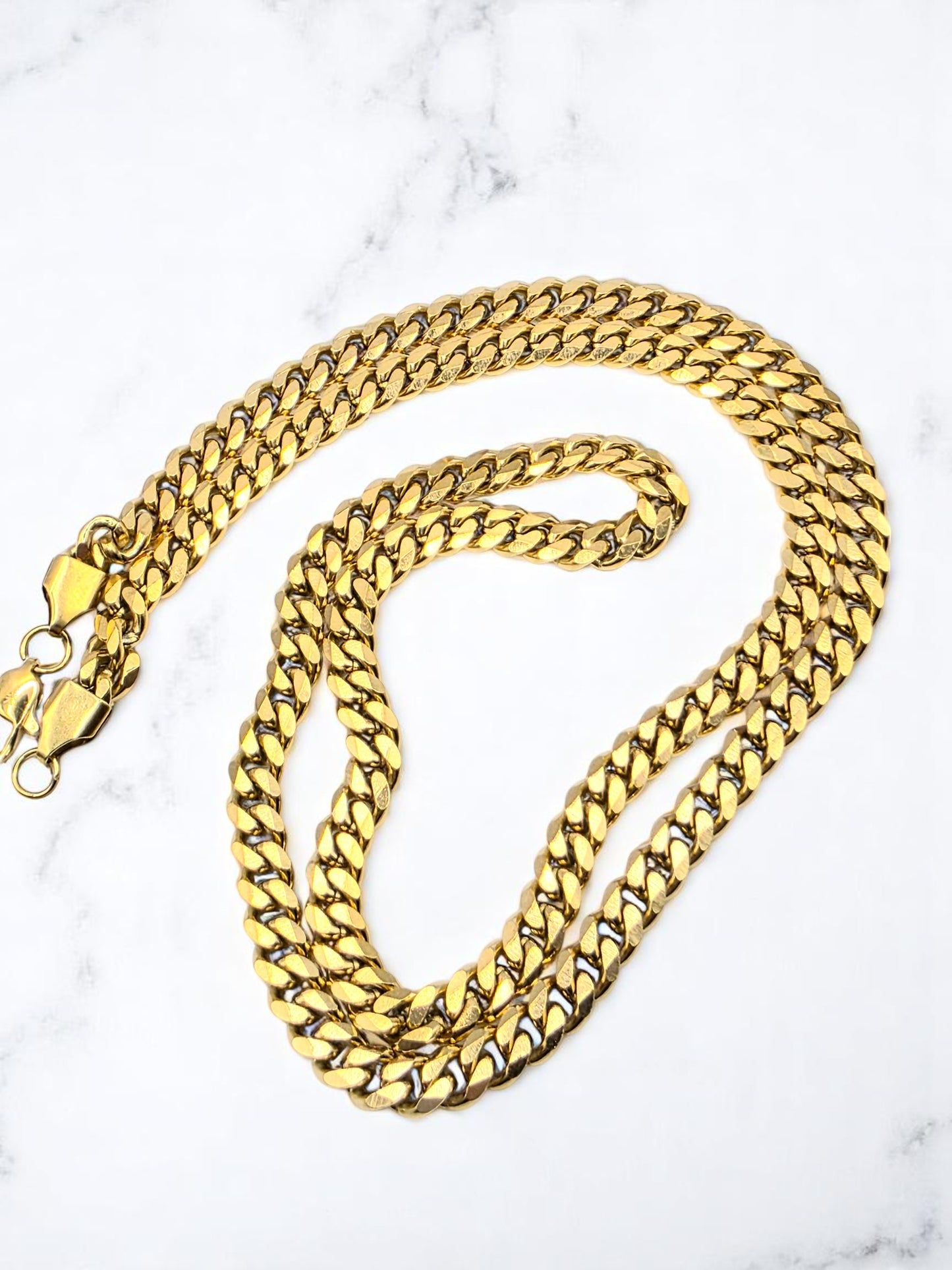 Cadena Cubana 6mm | 65 cm | Oro Laminado 18K