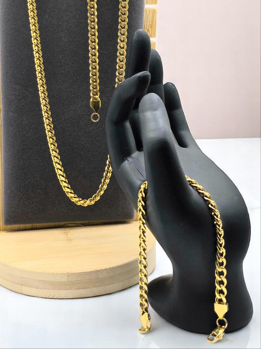 Pulsera Cubana 6mm | 20 cm | Oro Laminado 18K