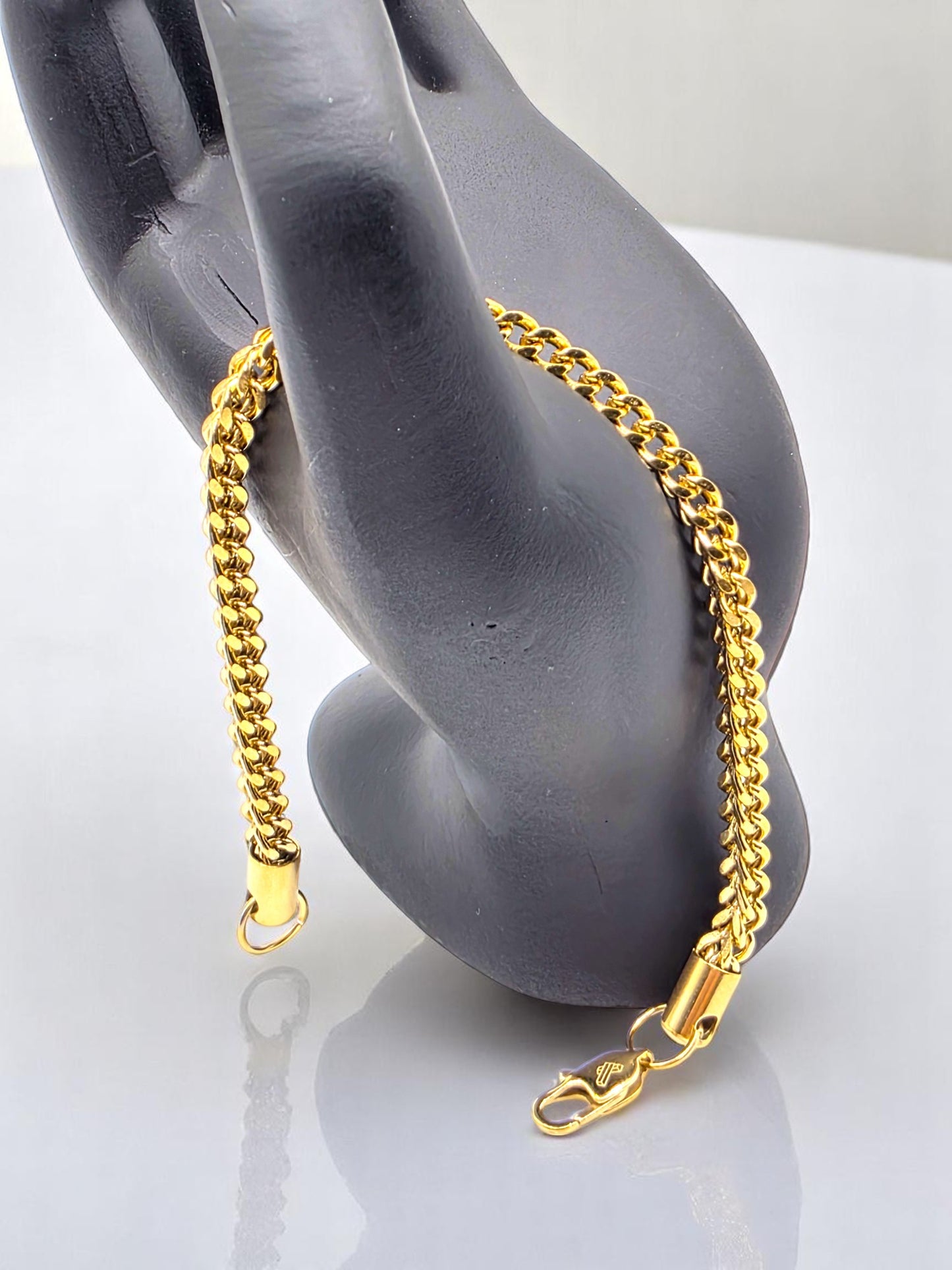 Pulsera Franco 4mm | 20 cm | Oro Laminado 18K