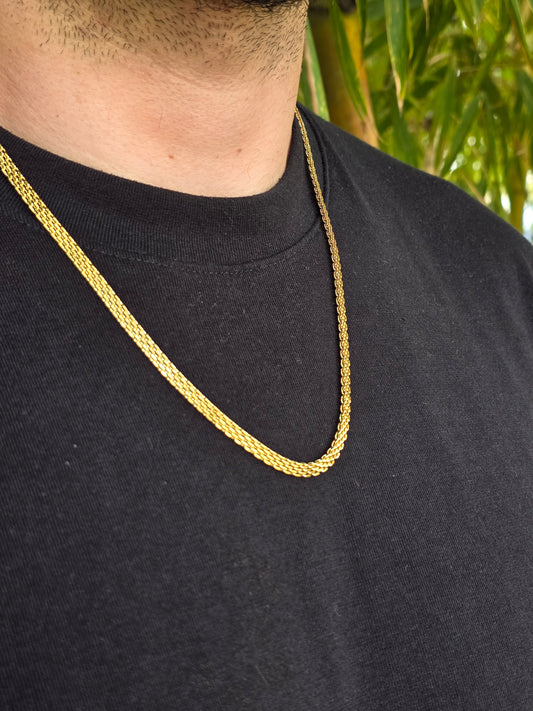 Cadena Chinesca 4mm | 60 cm | Oro Laminado 18K