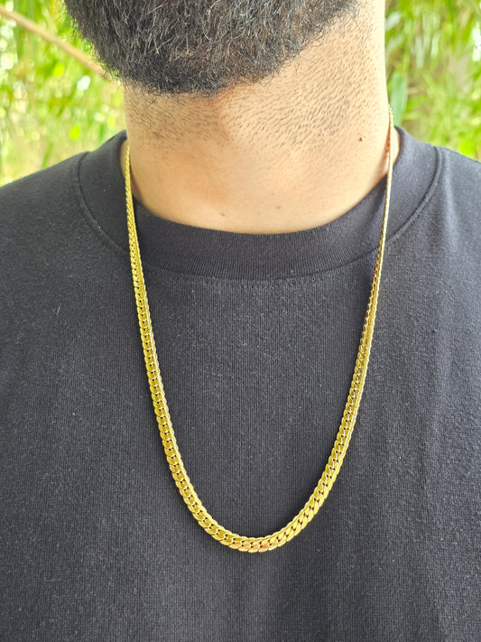 Cadena Grabada 6mm | 65 cm | Oro Laminado 18K