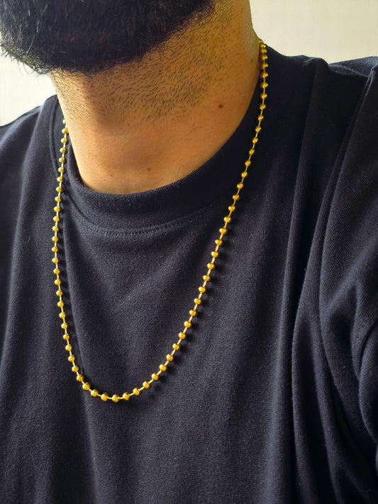 Cadena Militar 5mm | 65 cm | Oro Laminado 18K