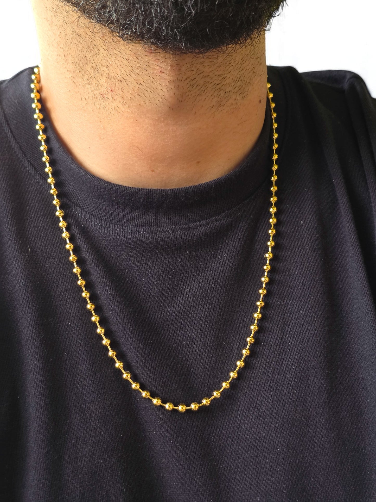 Cadena Militar 5mm | 65 cm | Oro Laminado 18K