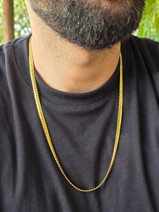 Cadena Serpiente 6mm | 65 cm | Oro Laminado 18K