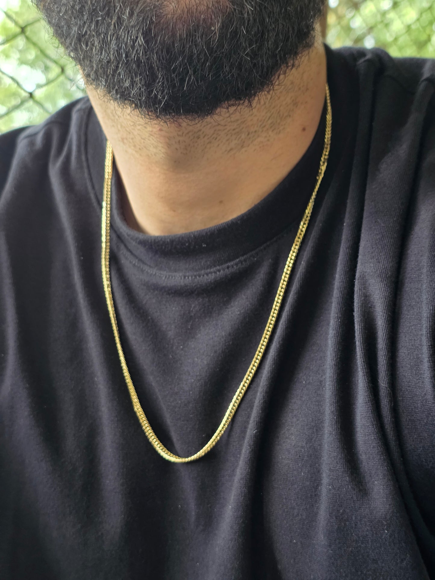 Cadena Barbada 4mm | 65 cm | Oro Laminado 18K