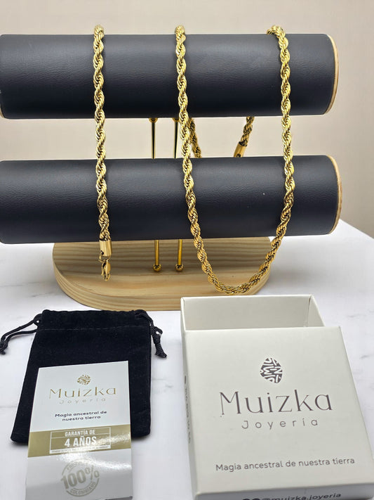 Combo Lazo 6mm Oro Laminado 18K | Cadena 65 cm + Pulsera 20 cm