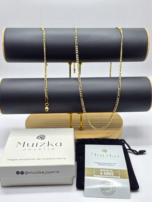 Combo Cartier 3mm Oro Laminado 18K | Cadena 60cm + Pulsera 20 cm
