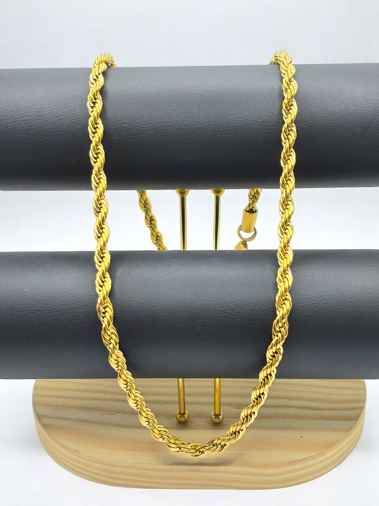 Cadena Lazo 6mm | 65 cm | Oro Laminado 18K