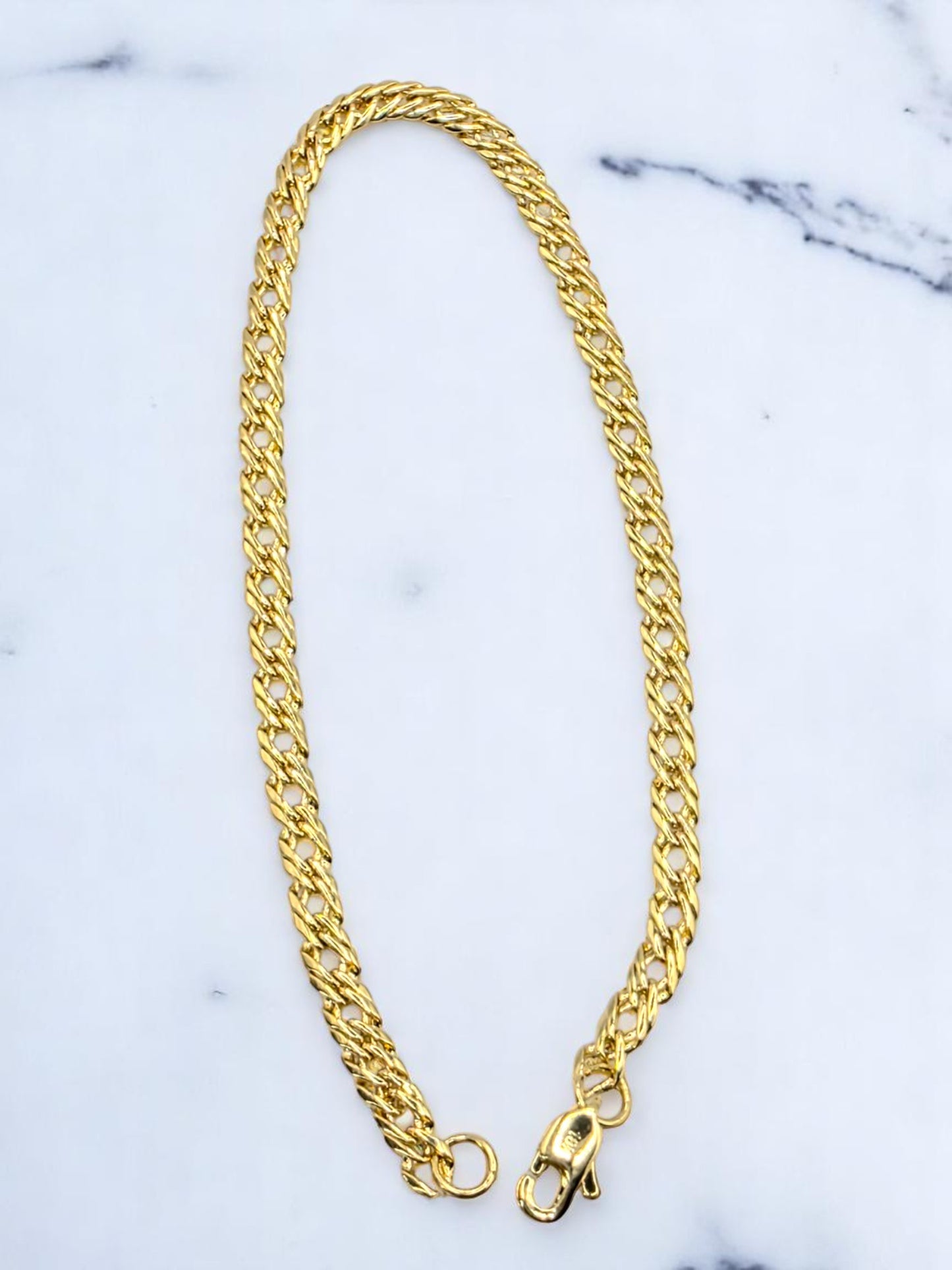 Pulsera Entrelazada 4mm | 20 cm | Oro Laminado 18K