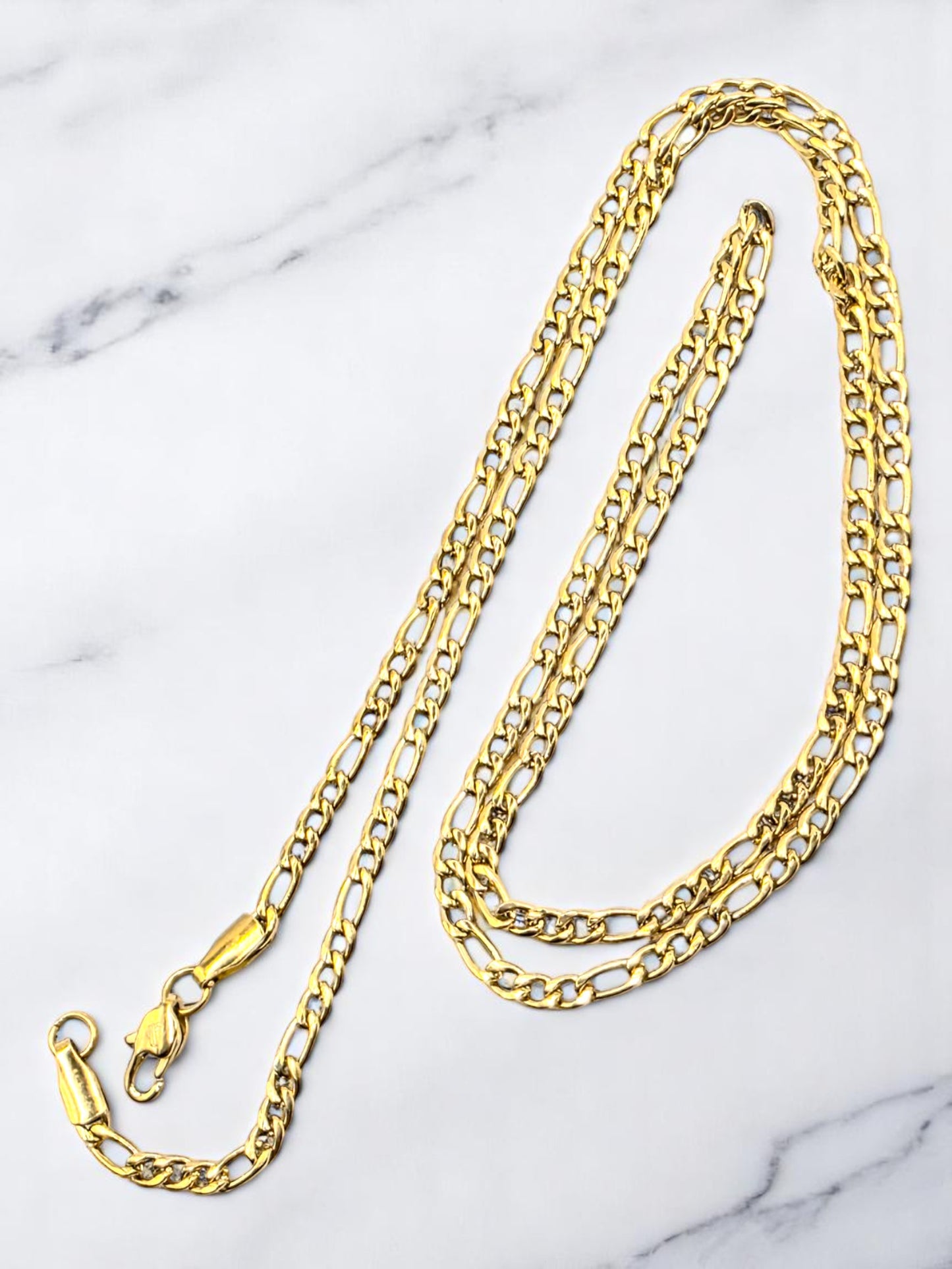 Cadena Cartier 3mm | 60 cm | Oro Laminado 18K