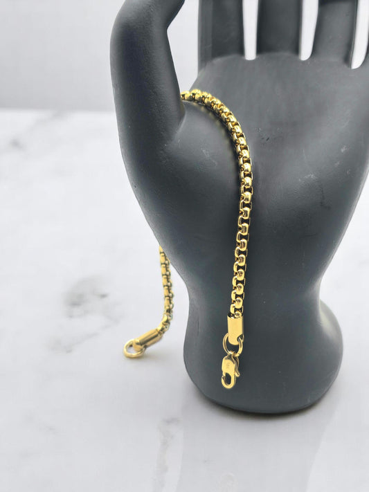 Pulsera Valenciana 4mm | 20 cm | Oro Laminado 18K