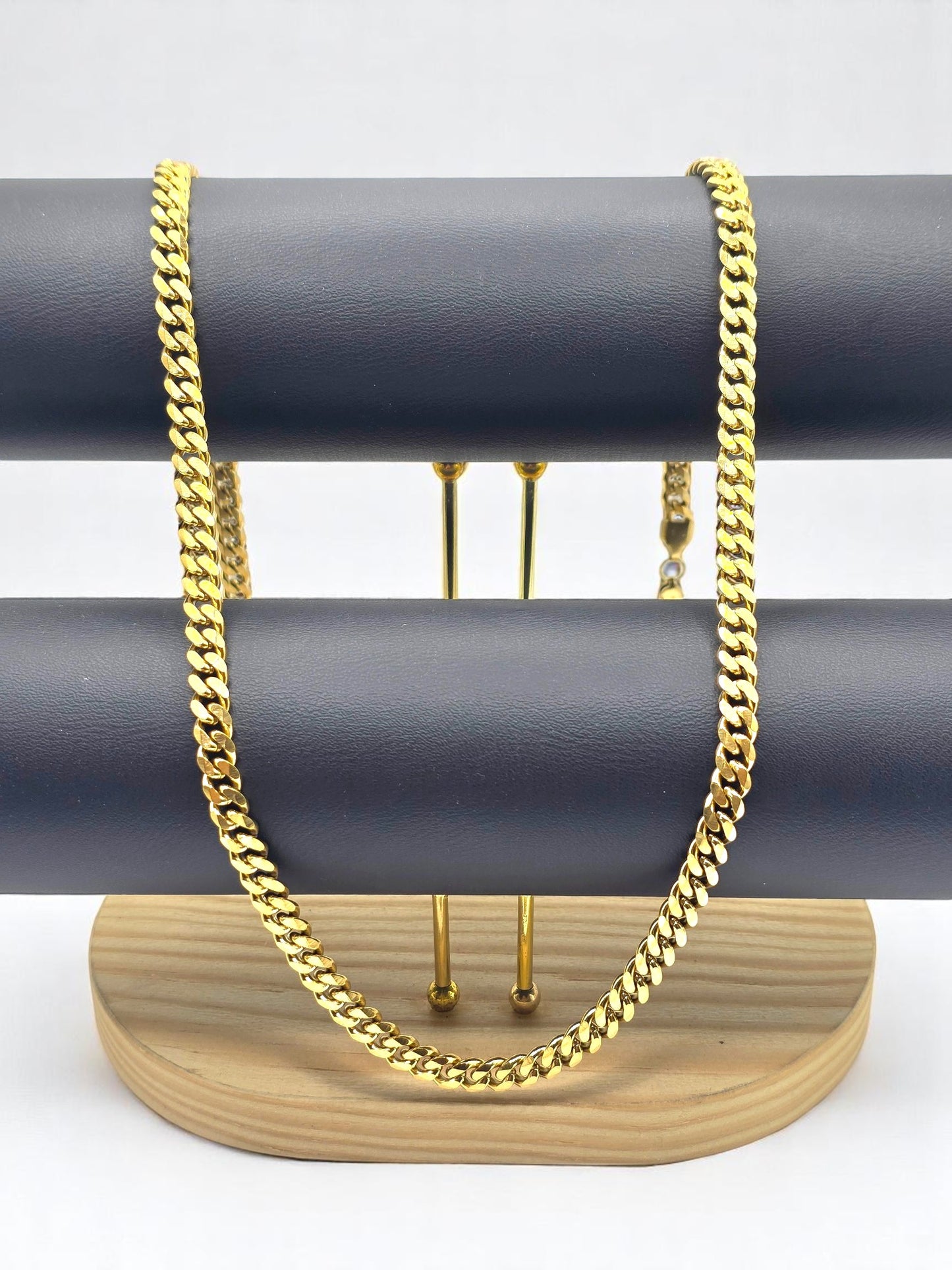 Cadena Cubana 6mm | 65 cm | Oro Laminado 18K